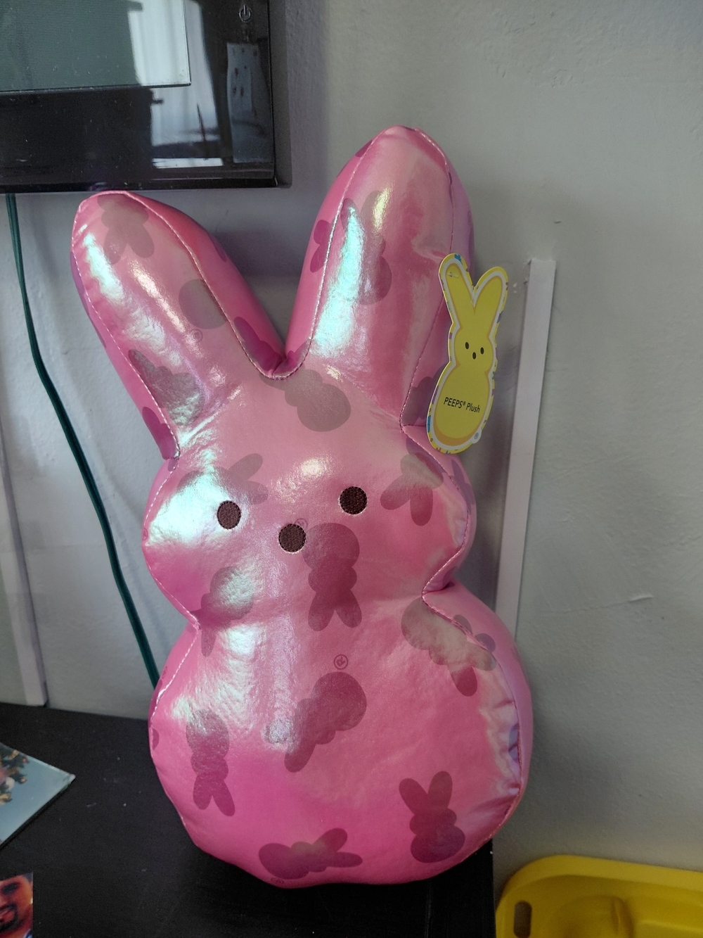 Pink Peeps Bunny Decorative Pillow - Plush Home Accent